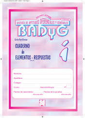 BADYG gráfico I, Educación Infantil, 4, 5 y 6 años. Cuaderno de ítems