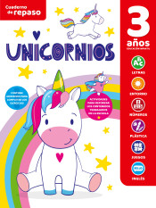 CUADERNO DE REPASO TEMÁTICO LUMINISCENTE 3 AÑOS UNICORNIOS de Ediciones Saldaña, S.A.