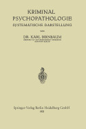 Kriminal-Psychopathologie de SPRINGER VERLAG GMBH