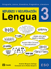 Refuerzo y recuperación. Lengua 3. Repasa y aprueba. Cuaderno. Material Complementario. LOE de Editorial Casals, S.A.